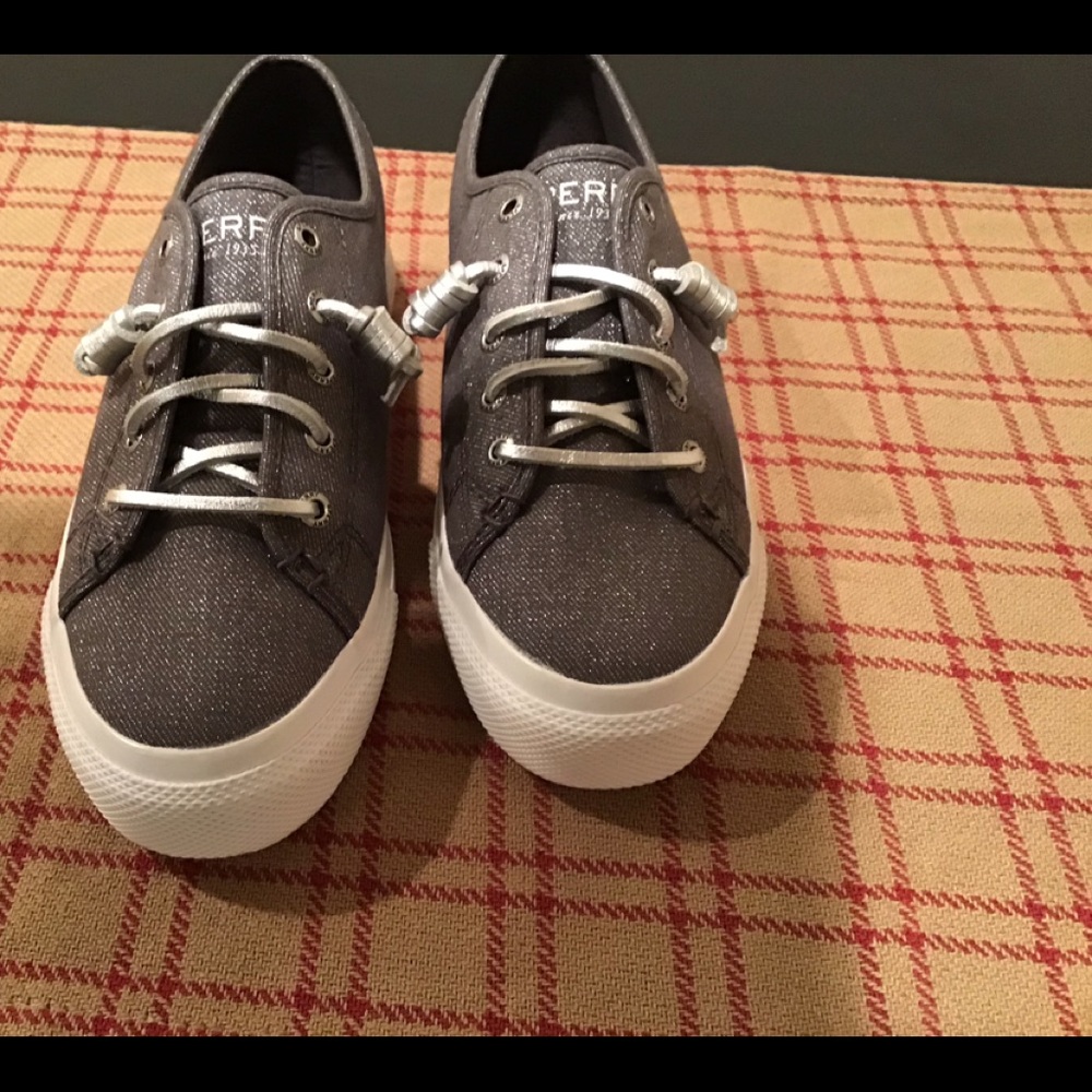 SPERRY Top Sider Dark Metallic Grey Sneakers